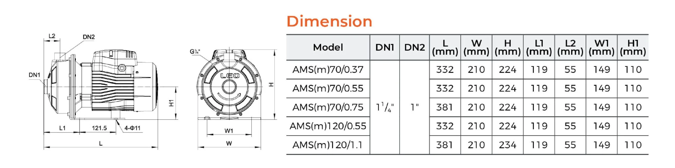 AMSm70/0.55 220V SIURBLYS